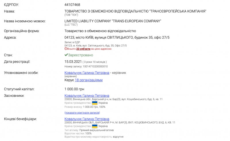 "Трансевропейская компания Кобальт"