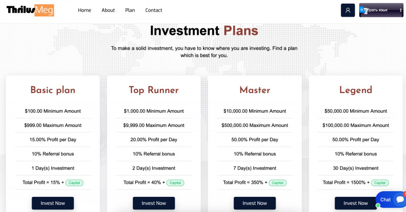 Thrilusmeg Investment. Разоблачаем схему обмана!