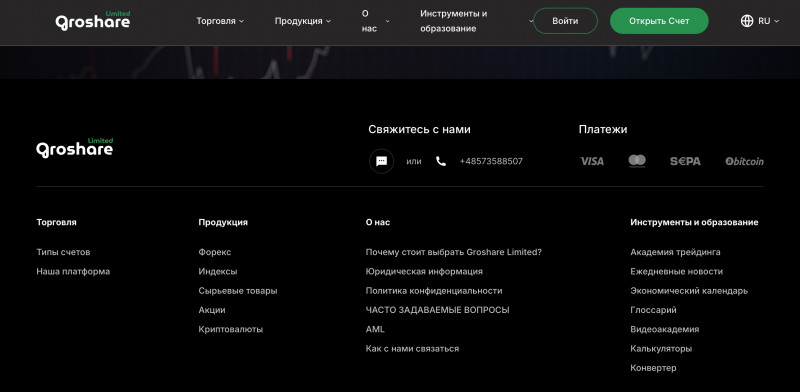 Groshare Limited - брокер мошенник