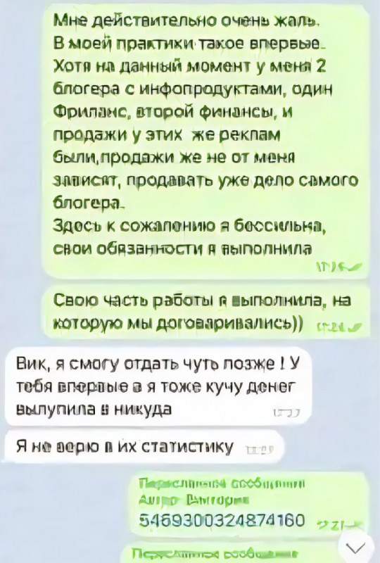 Стоит ли работать с блогером мошенницей @silver_bunny3