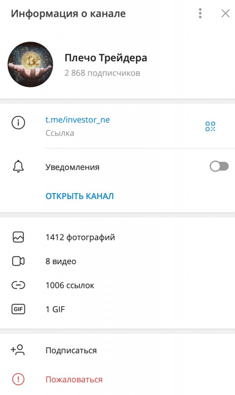Плечо Трейдера - телеграм канал мошенника